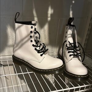 Dr. Martens White Combat Boots